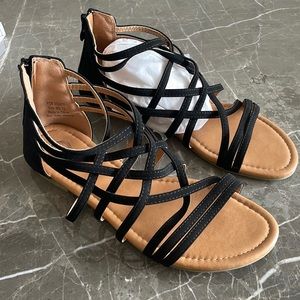 Suede strap sandals brand new for sale